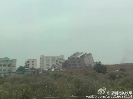 深圳发生山体滑坡:多栋楼倒塌未出现煤气泄漏